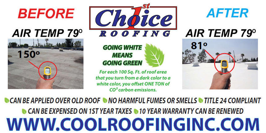 Cool Roofing Before and After Installation